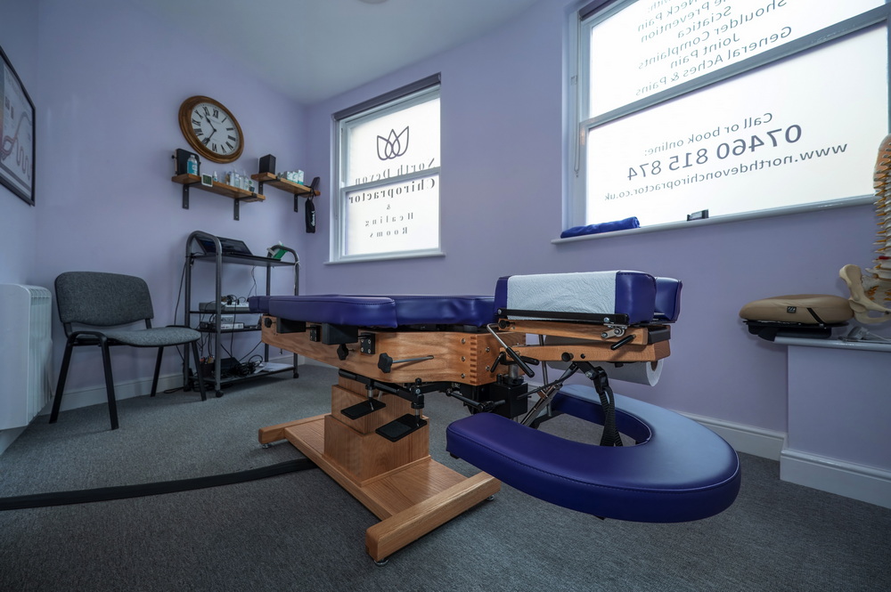 North Devon Chiropractor treatment room